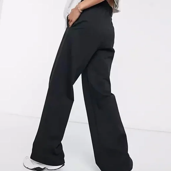 ASOS Black Organic Cotton Straight Leg Sweatpants - Picture 3 of 4